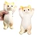 YVBBHE Big Hand Painted Cat Squishy ToysLarge Cute Ultra Soft Kitty Squeeze Fidget Toys for Stress Relief Kawaii Squishies Sticky Animal Toys for Adults KidsDecompression Sensory BallsCream - Image 2