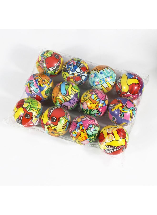 Generic - 6.3 Polyurethane PU Foam Children's Cartoon Dinosaur Sponge Ball Can Be Squeezed Decompression Vent Bouncing Toy Ball-Color:Fruit - Image 1