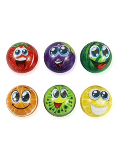 6.3 Polyurethane PU Foam Children's Cartoon Dinosaur Sponge Ball Can Be Squeezed Decompression Vent Bouncing Toy Ball-Color:Fruit