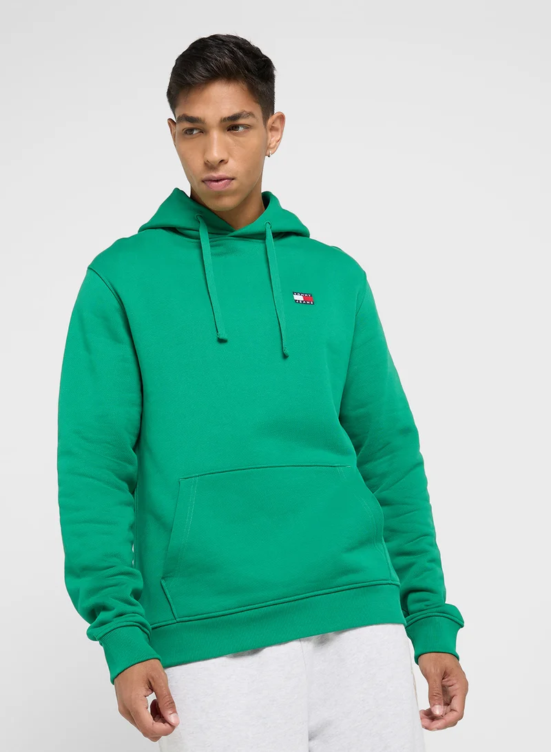 تومي جينز Logo Badge Hoodie