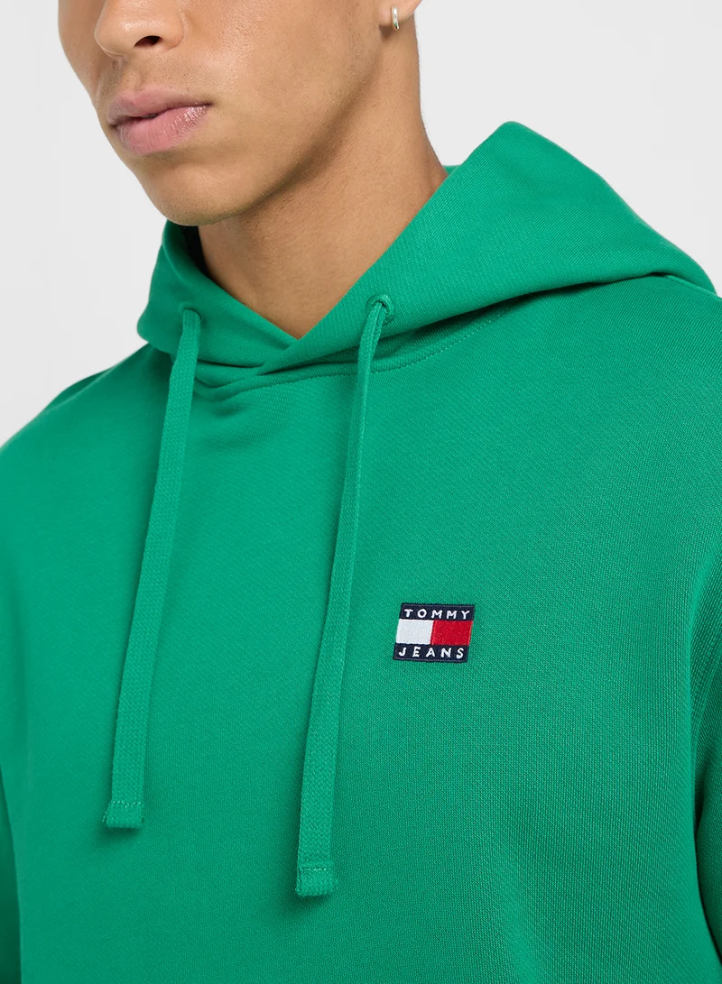 تومي جينز Logo Badge Hoodie