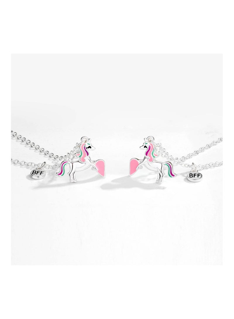 KASTWAVE Friendship Necklace, 2PCS Best Friend Necklaces Matching, BFF Necklaces, Magnetic Necklaces, Friendship Gifts for Women for Girls Kids Women Birthday Gifts, Pendant Necklace Set, Girls Jewelry - Image 3