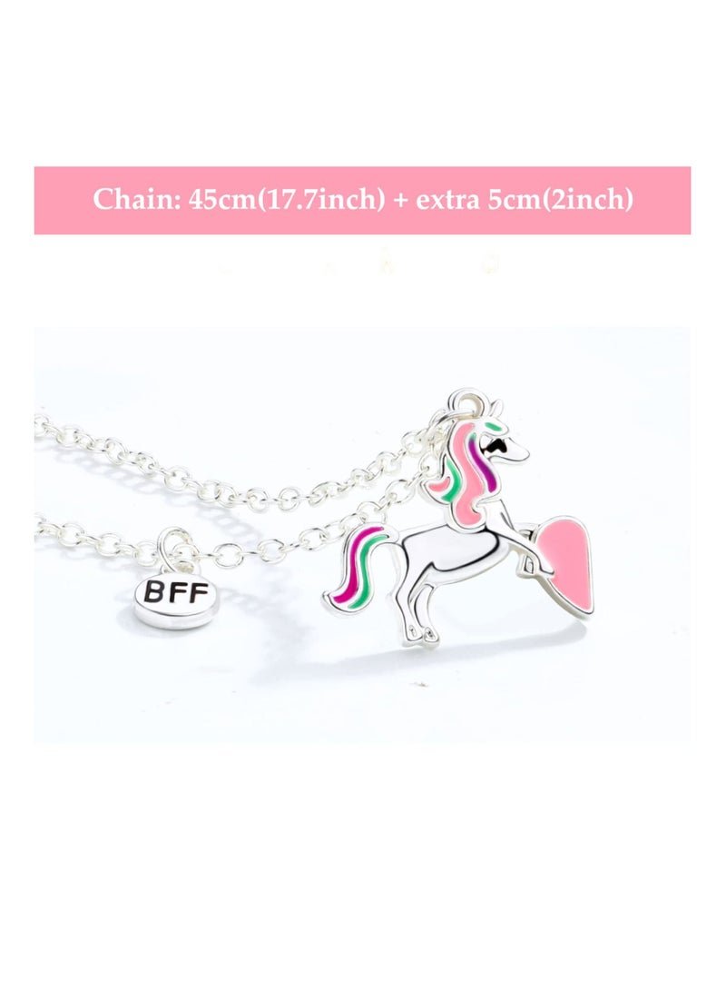 KASTWAVE Friendship Necklace, 2PCS Best Friend Necklaces Matching, BFF Necklaces, Magnetic Necklaces, Friendship Gifts for Women for Girls Kids Women Birthday Gifts, Pendant Necklace Set, Girls Jewelry - Image 2