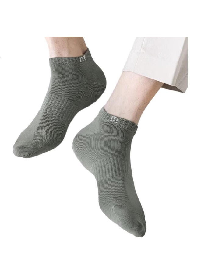 COTTON جوارب قطنية قصيرة للرجال - جوارب صيفية رقيقة 【100% قطن نقي 10A مضادة للبكتيريا ومقاومة للرائحة】 جوارب قارب رقيقة قابلة للتنفس - 6 أزواج - Image 1