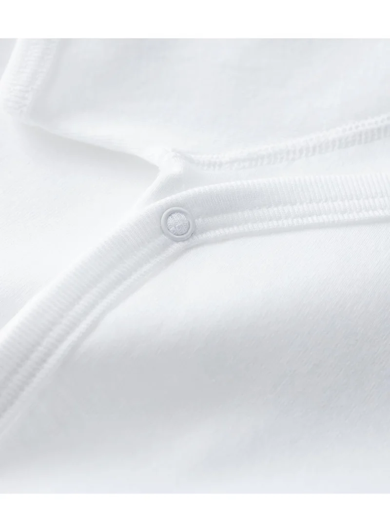 Petit Bateau Short-sleeved plain cotton wrapover bodysuits for babies - 2-Pack
