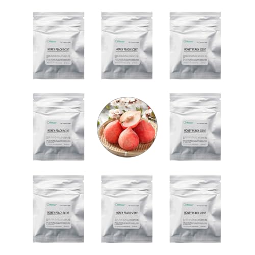 ORIESSE 32pcs Honey Peach Car Air Freshener Refill Fragrance Tablets8 Pack Peach Car Scents Pads for Air Freshener Vent Clips17cm07inches Diameters Aromatherapy Pads - Image 1