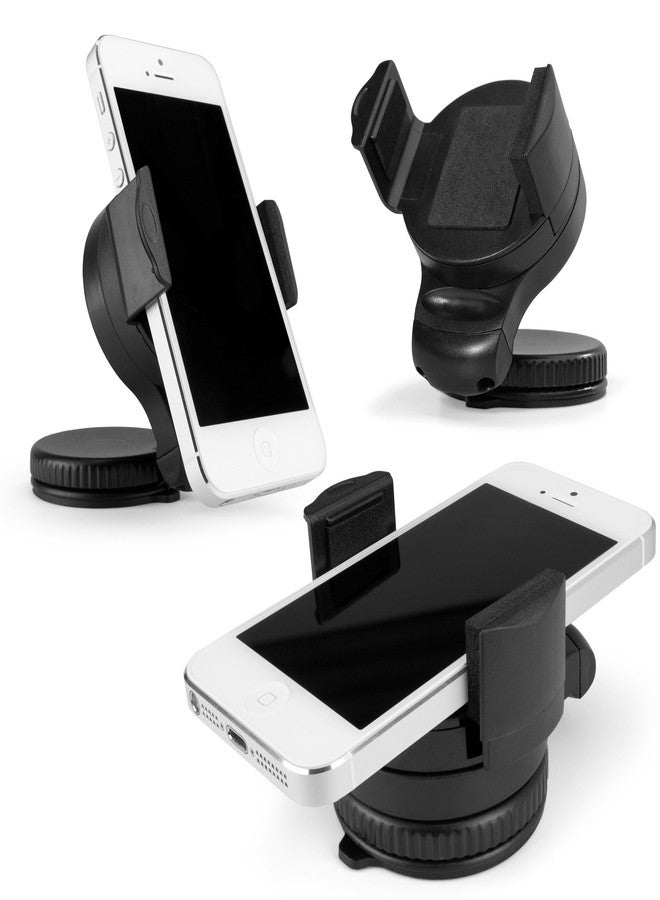 BoxWave TinyMount - Universal Windshield Dashboard Car Mount, Fully Adjustable, 360 Degree Rotatable Windshield Car Mount Holder for Smartphones - Apple iPhone 5 4S 4, Samsung Galaxy S4, Galaxy Note 2, HTC One, Blackberry Z10, LG Nexus 4 Car Mount - Image 1