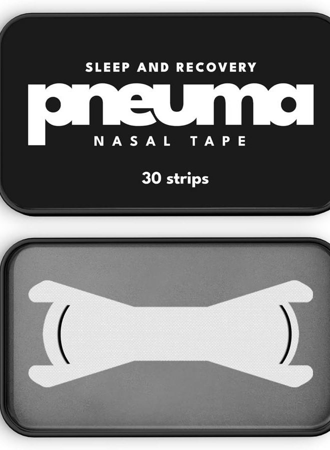 Pneuma Nasal Strips for Snoring & Sleeping (30 Count) – Gentle Strength Nose Strips for Breathing to Help Deviated Septum & Nasal Congestion Relief – Secure Fit Sleep Tape & Anti Snoring Nose Strips - Image 1