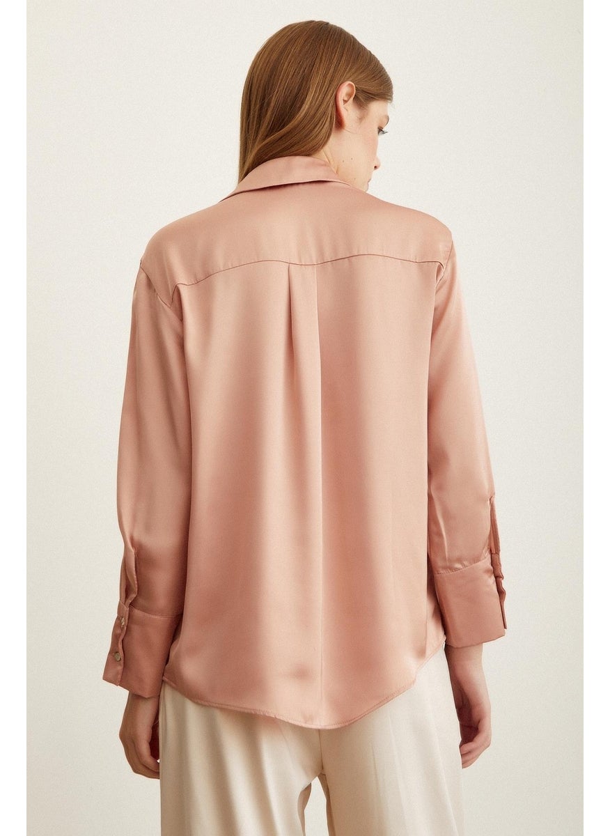 Never More Basic Satin Shirt  - Image 3