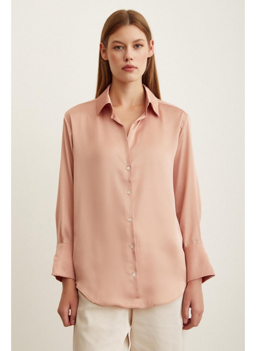 Never More Basic Satin Shirt  - Image 2