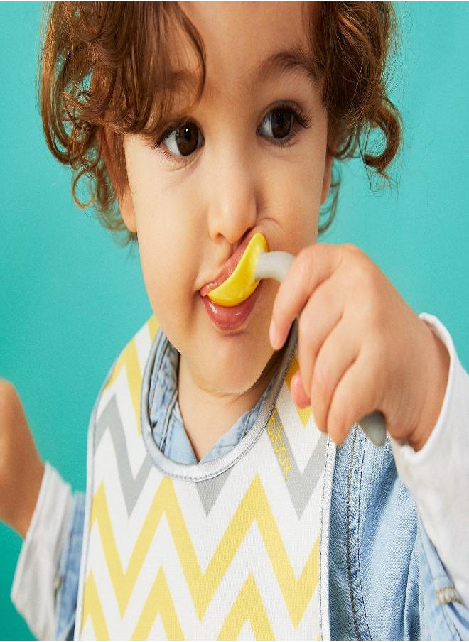 b.box b.box Toddler Cutlery Set - Easy Grip Handles, Travel case, Unique Fork Design | Designed by Occupational Therapist | Dishwasher Safe, BPA Free | Ages 9 mo+ (Lemon Sherbet)  - Image 3