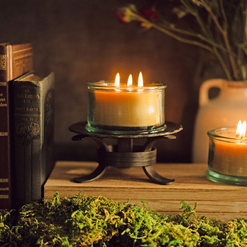 Bluecorn Beeswax 3-Wick Candle, 100% Pure Bees Wax, Yellow, Fragrance Free, Paraffin & Soy Free Candle Wax, Clean Burning, Long Lasting, Gifts for Women & Men, Christmas Gifts, American Made, 10 Oz - Image 3