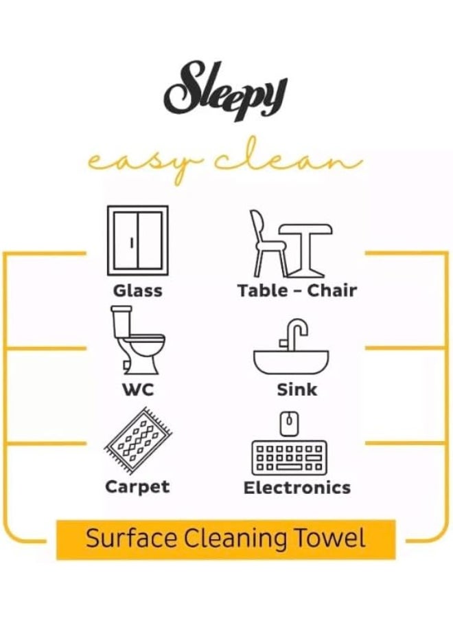 Sleepy Easy Clean Multi-Surface Cleaning Wipes, 100 Sheets Herbal Soap And Eucalyptus Fragrance  - Image 5