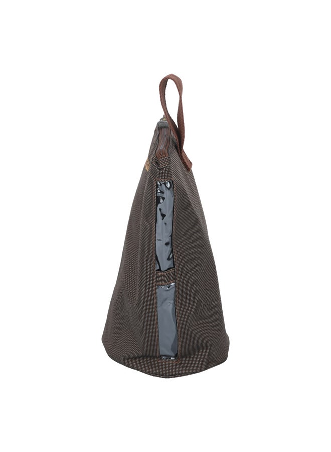 AL SANIDI Tea and sugar storage bag for trips, Coffee Brown, Size 25*15.5*28Cm - Image 4