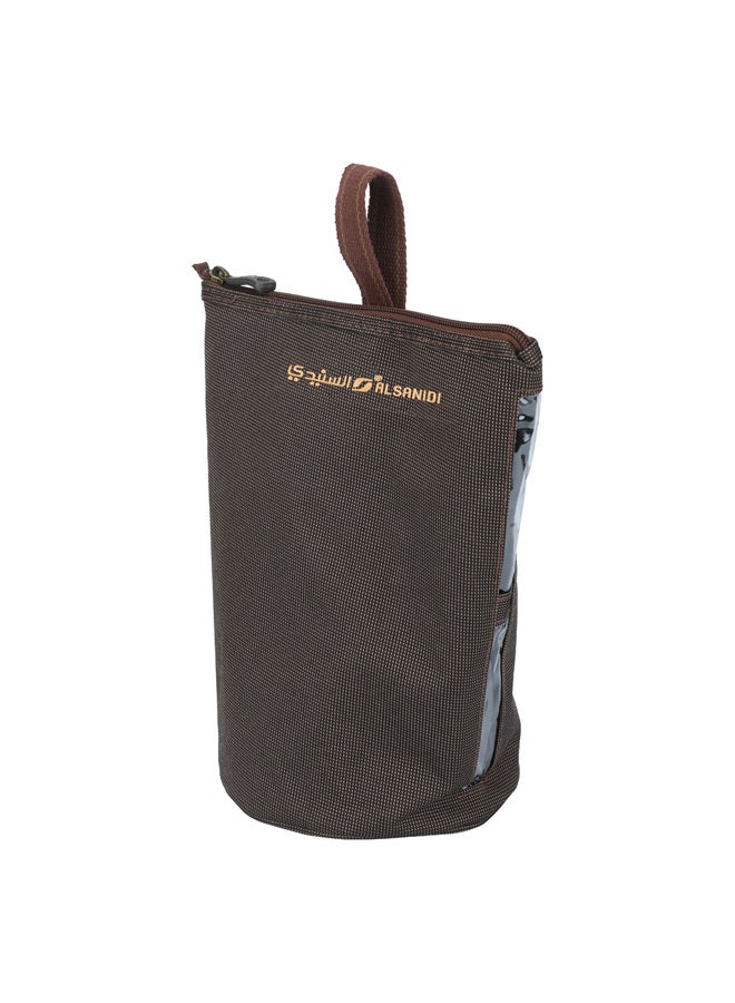 AL SANIDI Tea and sugar storage bag for trips, Coffee Brown, Size 25*15.5*28Cm - Image 3