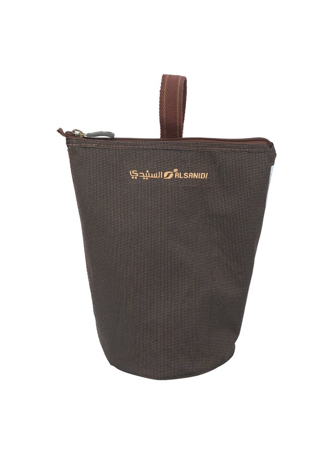 AL SANIDI Tea and sugar storage bag for trips, Coffee Brown, Size 25*15.5*28Cm - Image 2