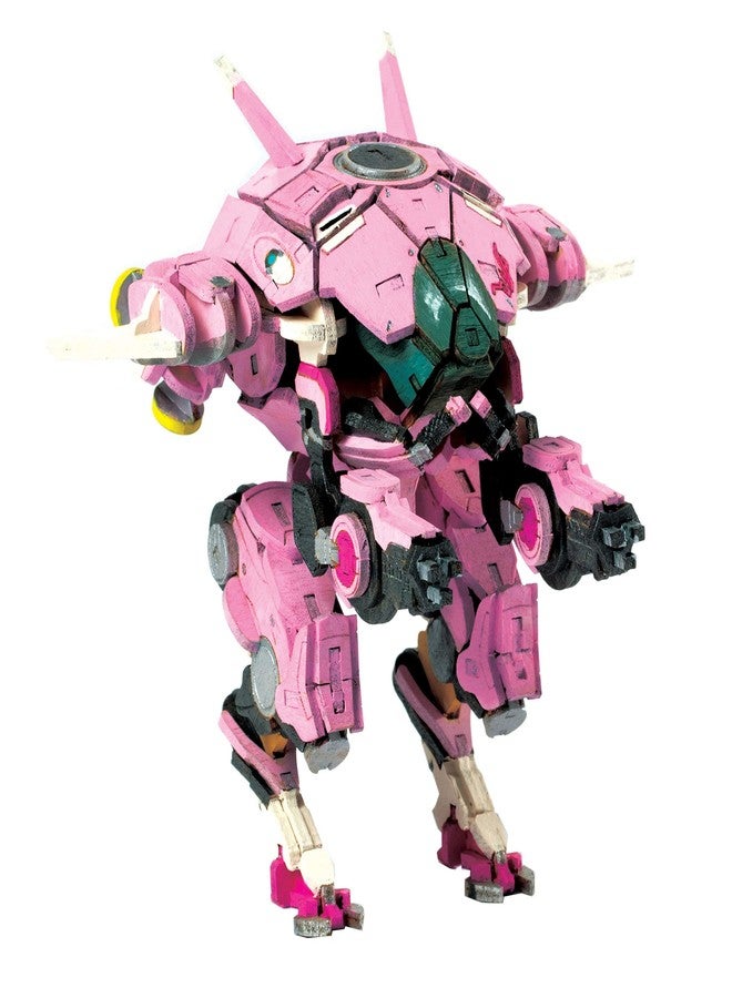 IncrediBuilds Overwatch D.VA's Meka 3D Wood Puzzle & Model Figure Kit (149 Pcs) with Poster - Build & Paint a 3-D Video Game Replica Toy, No Glue Required - Officially Licensed - Gift for Kids, Teens, Adults - 12+ - Image 3