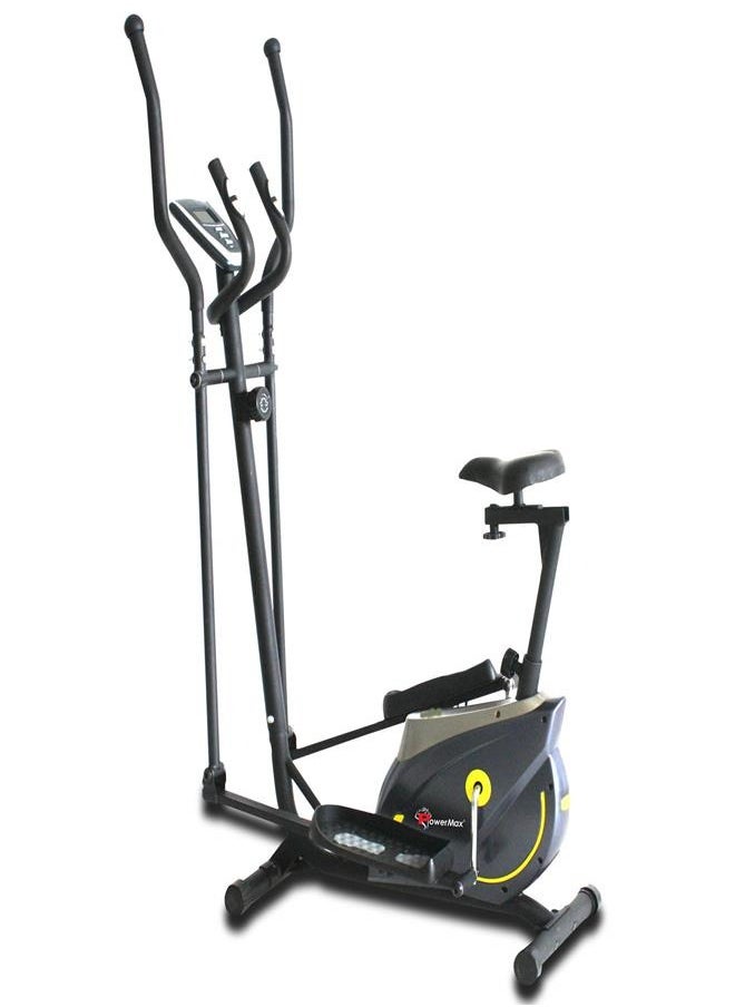 PowerMax Fitness Fitness Eh-250S Elliptical Cross Trainer With Hand Pulse, Adjustable Resistance And Lcd Display, Home Gym Workout Machine For Cardio Training  - Image 1