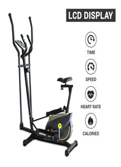 PowerMax Fitness EH-250S Elliptical Cross Trainer with Hand Pulse, Adjustable Resistance and LCD Display, Home Gym Workout Machine for Cardio Training - pzsku/Z64ACC9C8B7B8876D0394Z/45/_/1696935866/a514b46e-0058-4372-9c4d-85b493f7bad9