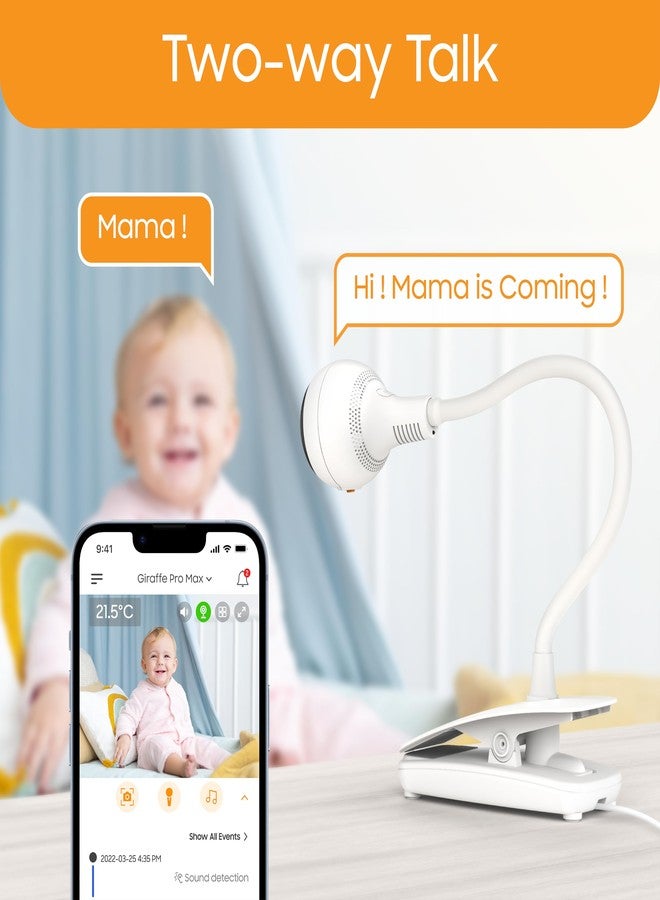 CHILLAX Giraffe Pro Max Baby Monitor, 1080p Full HD Camera with 5” 720p Screen, Privacy Mode, Flexible Gooseneck, Auto-Dimming LED, Two-Way Talk, and Night Vision, Video with Camera and Audio - Image 2