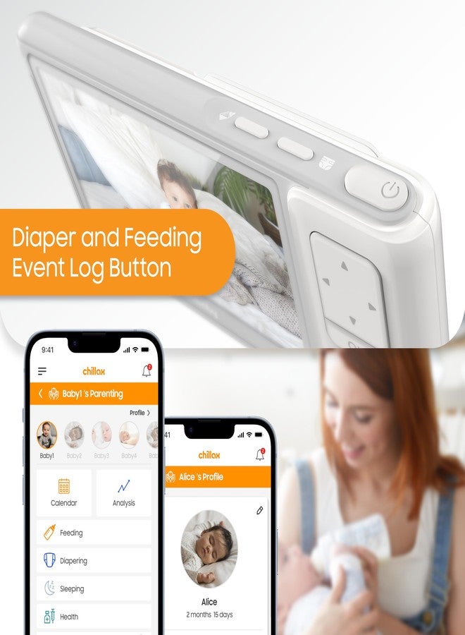 CHILLAX Giraffe Pro Max Baby Monitor, 1080p Full HD Camera with 5” 720p Screen, Privacy Mode, Flexible Gooseneck, Auto-Dimming LED, Two-Way Talk, and Night Vision, Video with Camera and Audio - Image 4