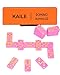 KAILE Pocket Domino Set Mini Pink Dominoes with Gift Box Ribbon Bright Colors TravelFriendly Game for Kids Adults Idea Portable DoubleSix Set - Image 2