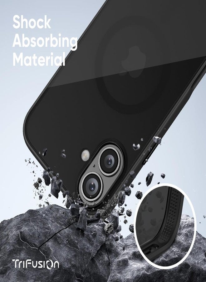 FLOLAB Surtect Tri-Fusion Magnetic for iPhone 16 Case Protective Slim Design Magsafe Compatible Military Grade - Full Black - Image 2