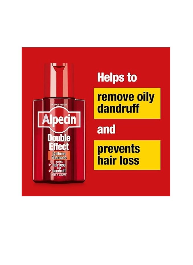 Alpecin Double Effect Dandruff And Hair Loss Caffeine Shampoo 200ml  - Image 4