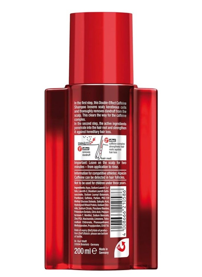 Alpecin Double Effect Dandruff And Hair Loss Caffeine Shampoo 200ml  - Image 2