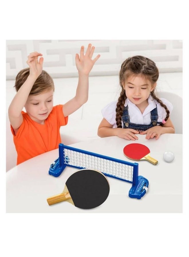 Table Tennis Set – 2 Bats, 3 Balls, Net & 2 Scoreboards - Image 1