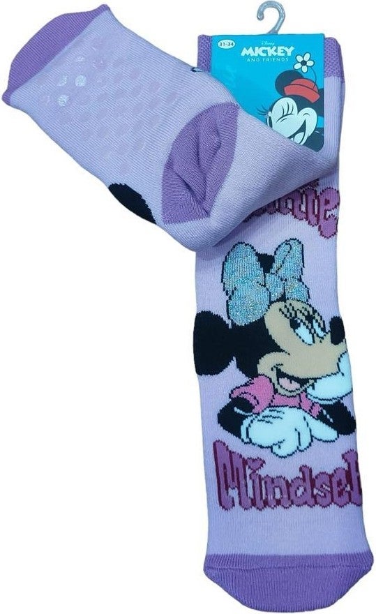 Çimpa Minnie Mouse Non-Slip Winter Towel Children's Socks - Image 1