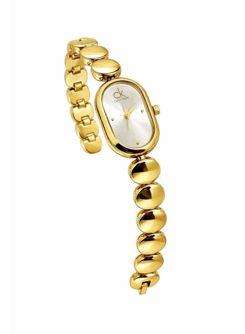 ساعة كالفن كلاين نسائي بعقارب كوارتز – ستانلس ستيل ذهبي