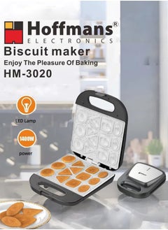 Hoffmans Cookies Maker, Biscuit Maker, 1400W Non-Stick Scones Maker Machine for Makes 13 Cookies,Kid-Friendly Breakfast, Snacks, HM-3020  - Image 1