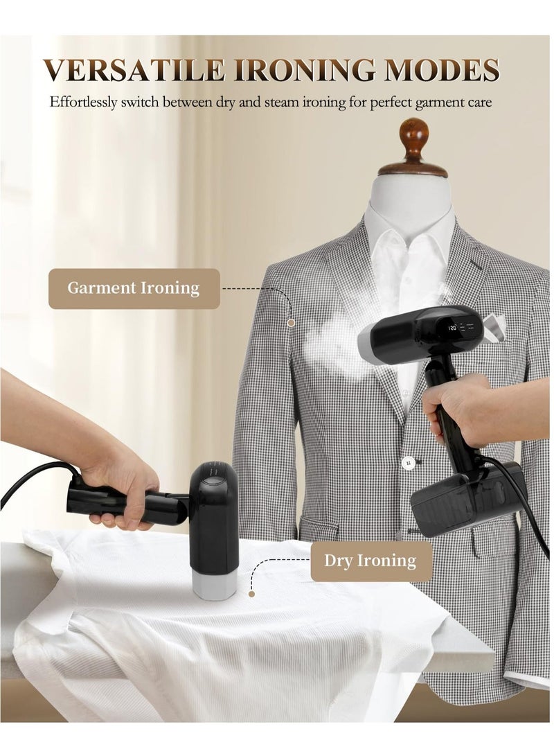 AMINAC Portable Mini Steam Iron, Handheld Travel Steamer for Dry & Wet Ironing, Compact Clothes Steamer for Home, Travel, and College Gifts - Image 2