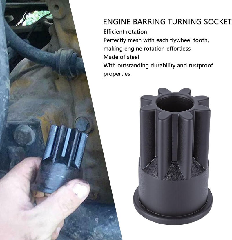Engine Barring Turning Socket Wrench Replacement for 3176 3196 3200 3208 3300 3400 3406 Series, Flywheel Barring Tool, Engine Flywheel Turning Tool, - Image 3