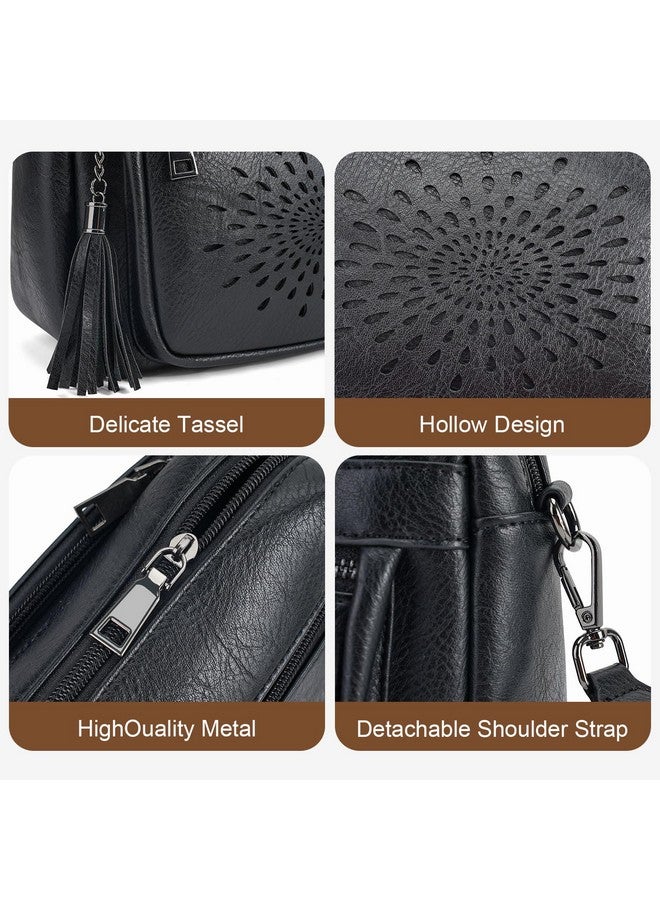 APHISON APHISON Crossbody Purse for Women，Small Crossbody Bags Trendy Vegan Leather Shoulder Handbags with Adjustable Strap and Tasse  - Image 3