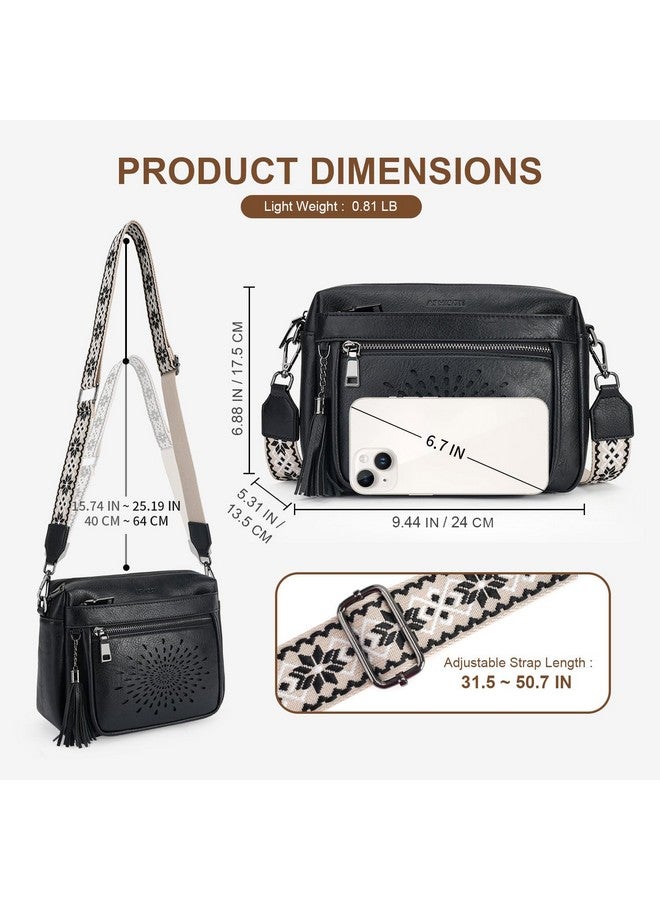 APHISON APHISON Crossbody Purse for Women，Small Crossbody Bags Trendy Vegan Leather Shoulder Handbags with Adjustable Strap and Tasse  - Image 4