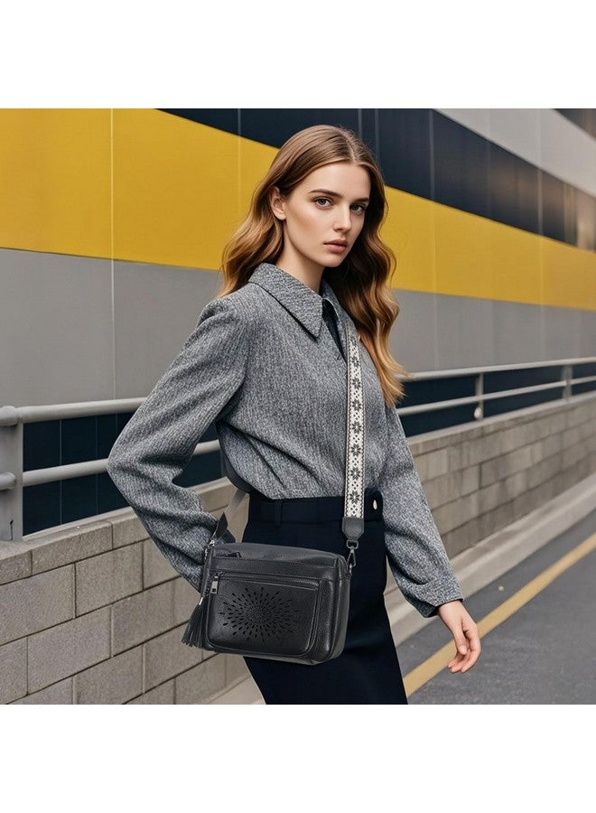 APHISON APHISON Crossbody Purse for Women，Small Crossbody Bags Trendy Vegan Leather Shoulder Handbags with Adjustable Strap and Tasse  - Image 1