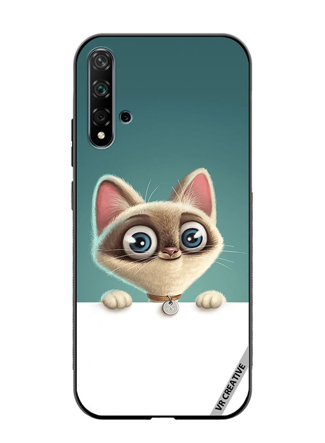 VR CREATIVE Protective Case Cover For Huawei Nova 5T Cute Cat Design Multicolour - Image 1