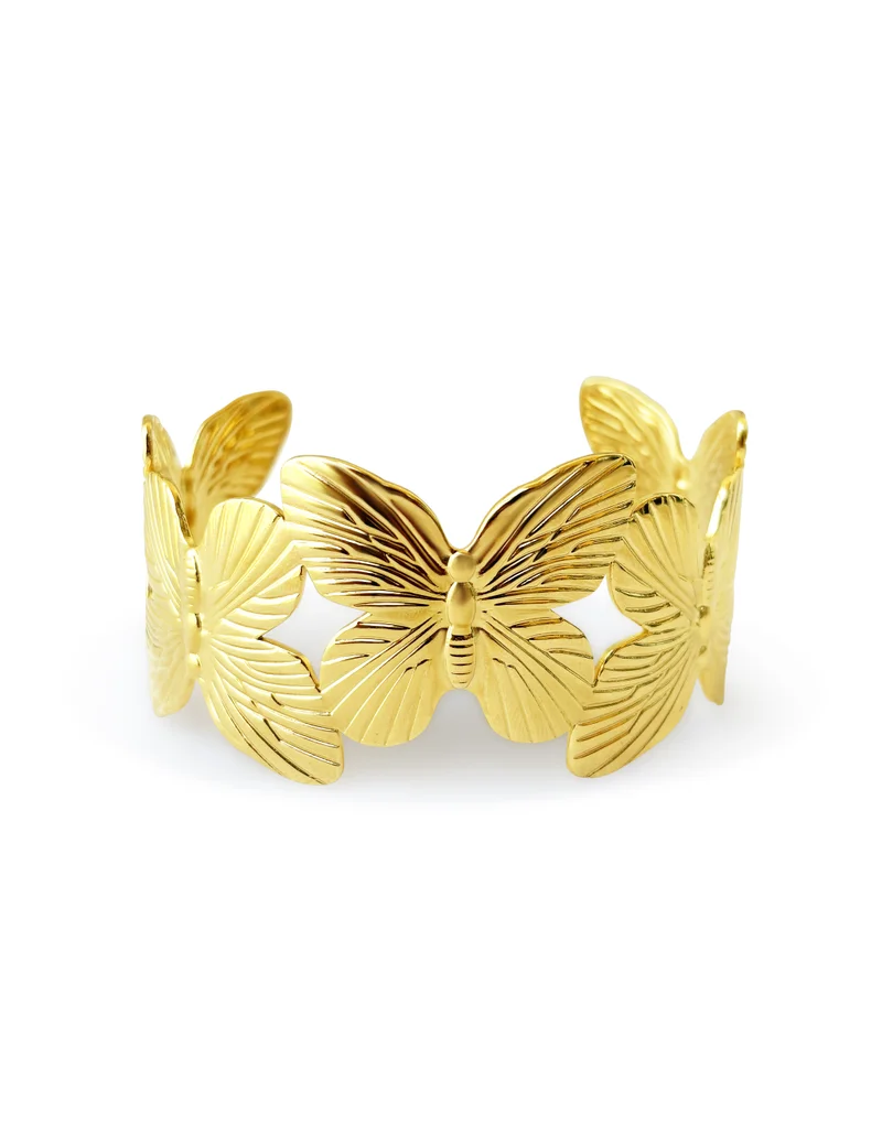 هزمير جولري Divine Butterfly Cuff Bracelet