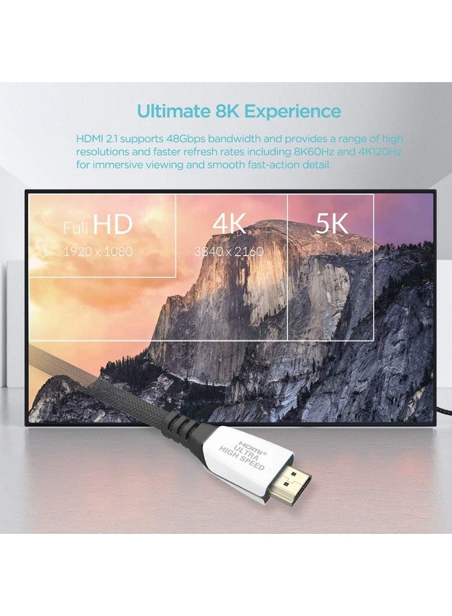 Keymox 8K Hdmi Cable 3Ft Nylon Braided With Led Indication 48Gbps Ultra Hd High Speed Support 4K@120Hz & 8K@60Hz Compatible With Ps5 Xbox Series X Apple Tvnintendo Switch  - Image 4