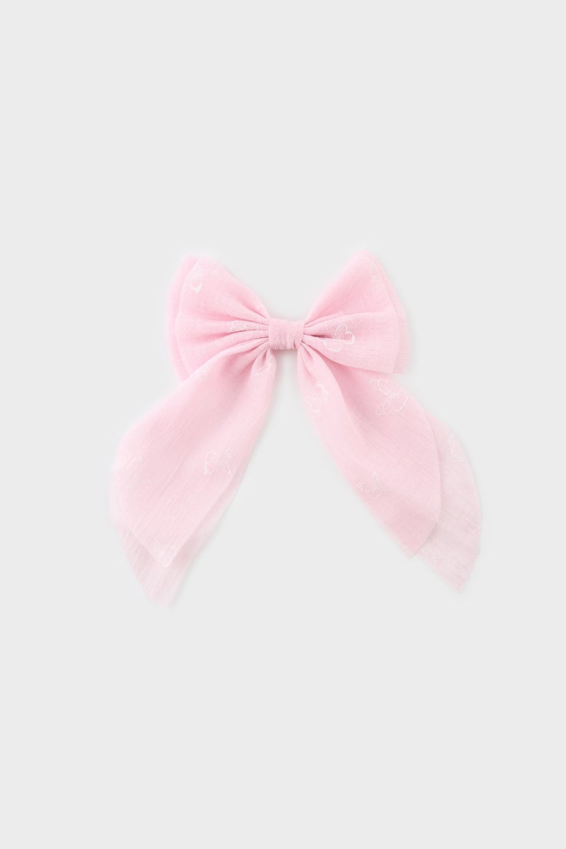 DeFacto Pink Girl Girl Ribbon Hair Clips Casual - Image 1
