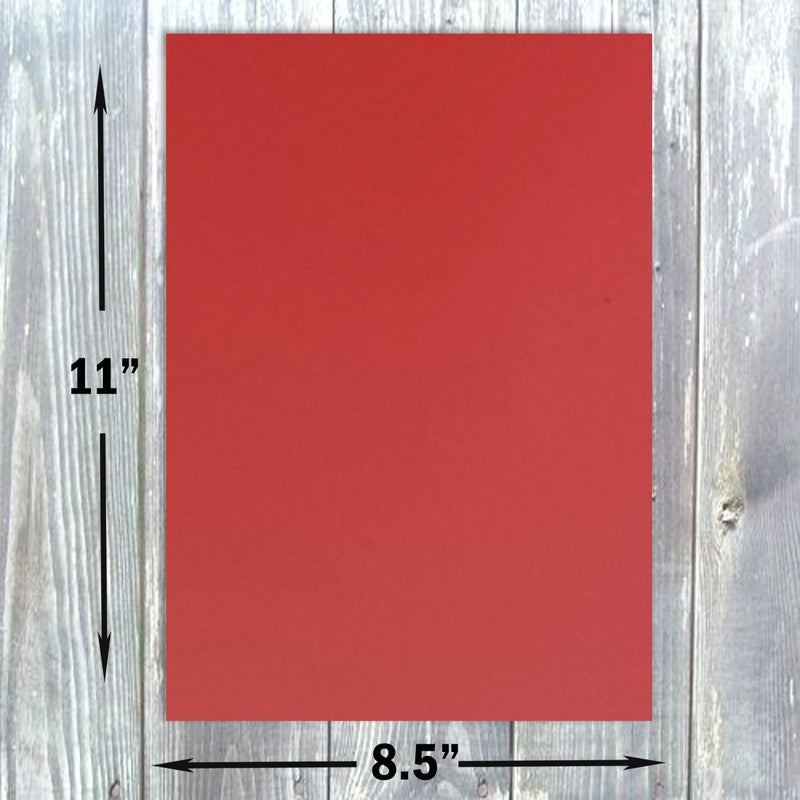 Hamilco Colored Cardstock Scrapbook Paper 8.5" x 11" Crimson Red Color Card Stock Paper 50 Pack - Image 2