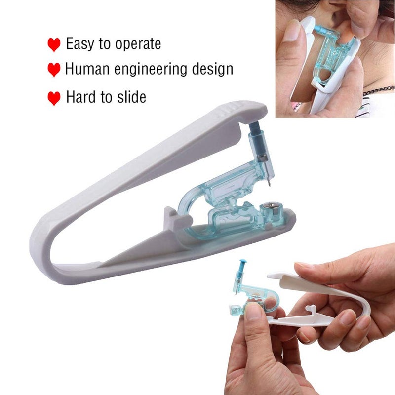 Lishae Ear Piercing Kit, 8 Pcs 4mm Disposable Self Ear Pericings Kit with Ear Studs and 1Pcs Piercing Gun Aid Pierce Kit Tool - Image 3