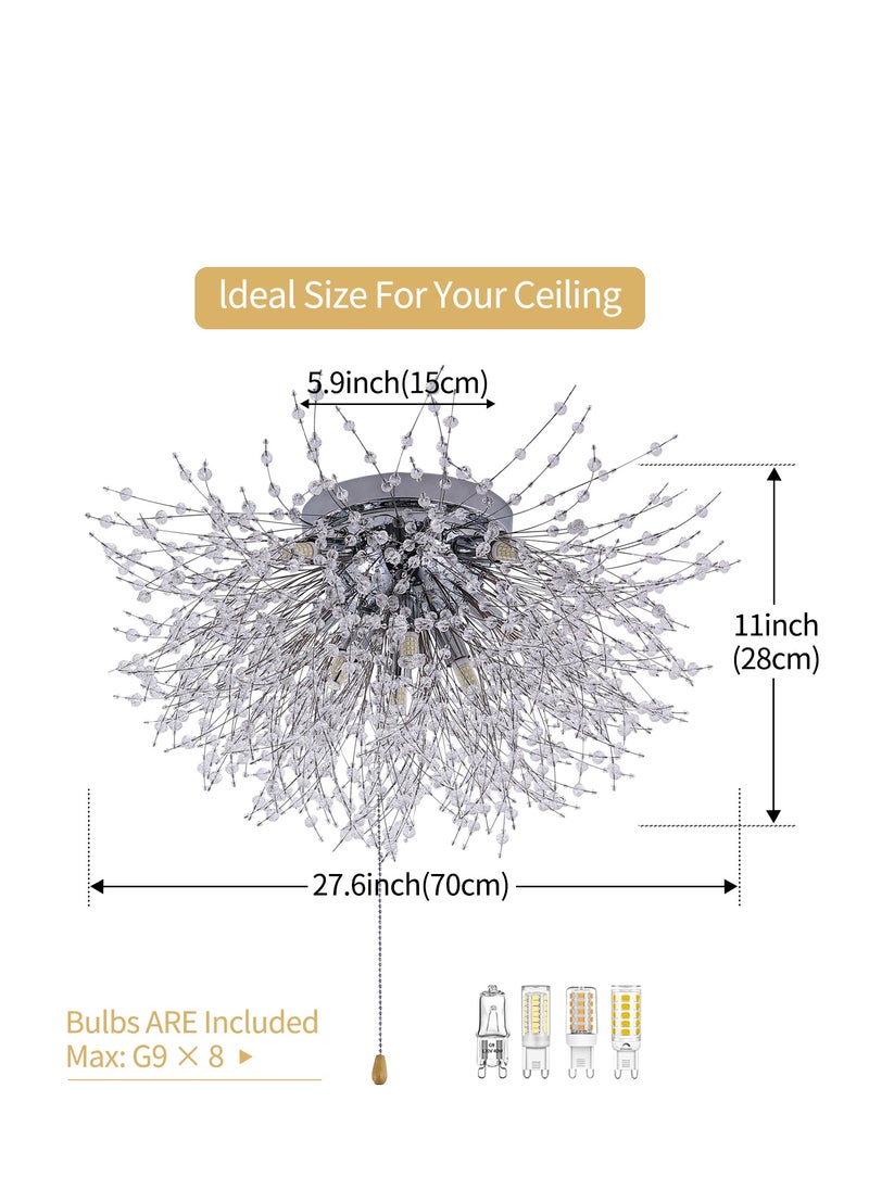 Crystal LED Ceiling Light Modern Firework Chandeliers