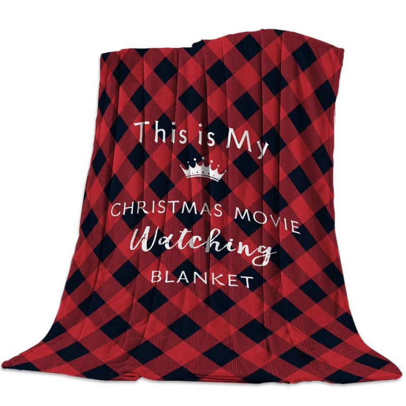 Luxury Fleece Throw  Lightweight Super Soft Cozy Microfiber All Season Blanket  This is My Christmas Movie Watching Blanket 40 x 50 Inches