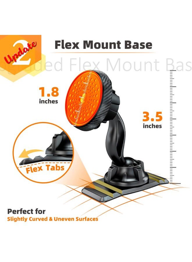 eSamcore Phone Holder for Car - Magnetic Car Phone Mount for Vehicle Dashboard, [Double 360 Adjustable Stand] Cell Phone Automobile Cradles with Strong Magnets for iPhone Samsung Galaxy Mobile Phone - Image 3