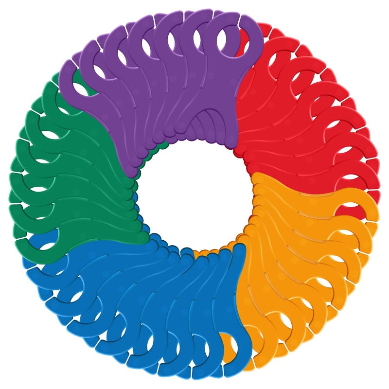 فايربومون 40 قطعة من بكرات خيوط كبيرة، أداة لف الخيوط للحياكة والخياطة والكروشيه والنسيج، منظم بكرات خيوط الغرز المتقاطعة، حامل خيوط (5 ألوان) - Image 1