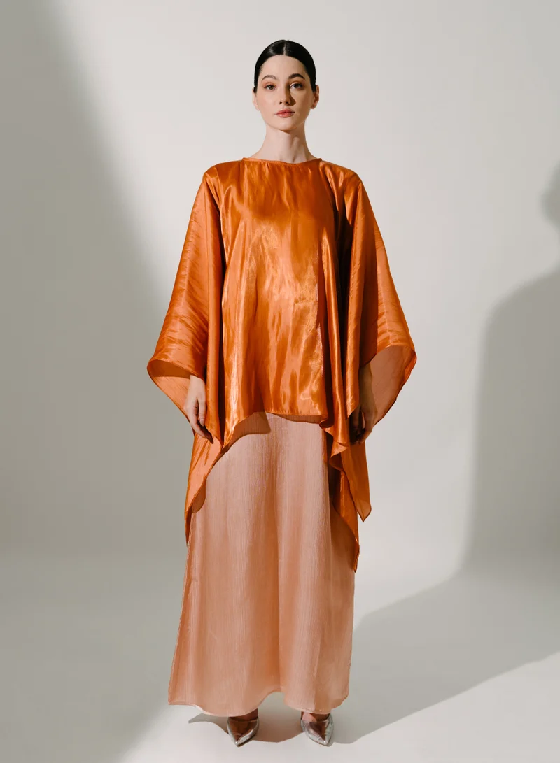 Hadiyath Al Madinah Copper Silk Kaftan - HM