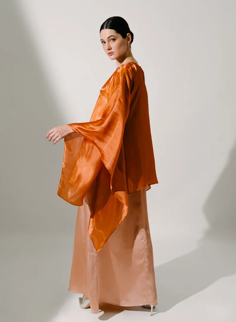 Hadiyath Al Madinah Copper Silk Kaftan - HM